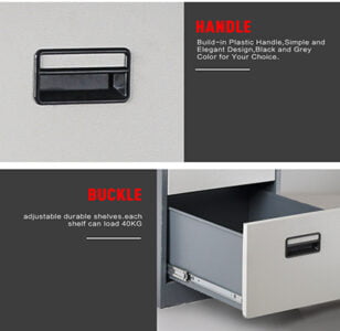 Shop Filing Cabinet 2 Drawer | File Cabinet | Metal File Cabinet | File Cabinet for Home Office Light Grey Specifications Of File Cabinet Fitting