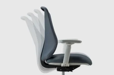 Office chair with lumbar support in a Saudi office, designed for back comfort.